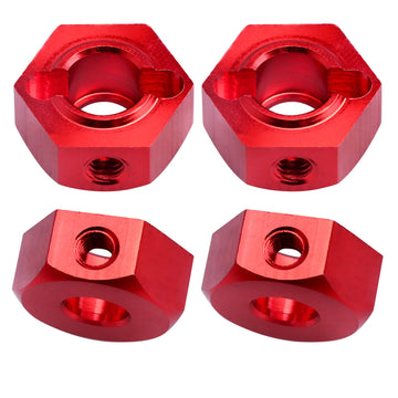 HobbyPark Aluminum 12mm Hex Wheel Hubs Adapters with Locknuts for Arrma Granite Voltage MEGA 2WD Granite 4X4 Big Rock Senton, Se
