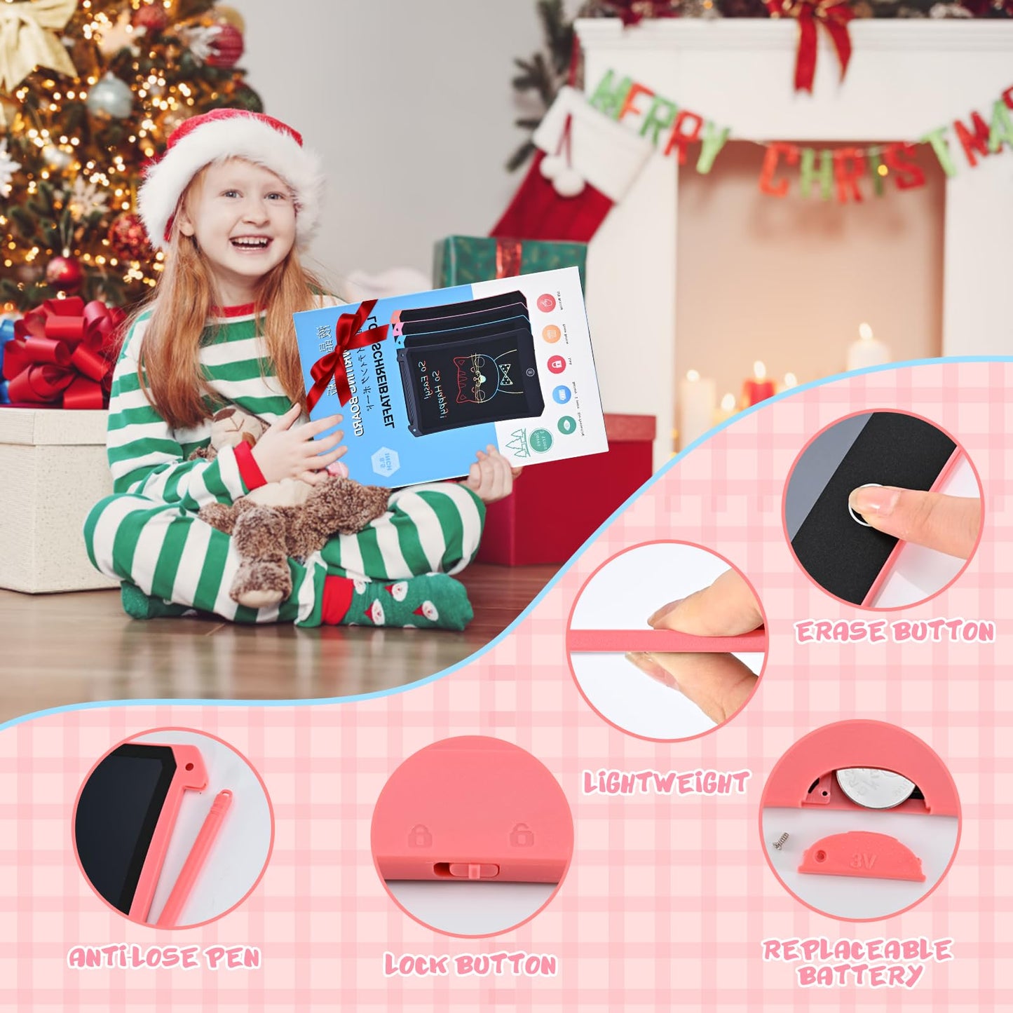Eoocoo Toys For Ages 2-4, Writing Tablet For Kids 2 Pack, Drawing Board, Toddler Travel Essentials, No Mess Coloring Books For T