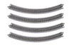 Kato USA Model Train Products Unitrack, 315mm (12 3/8'') Radius 45-Degree Curve Track (4-Piece)