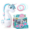 Inflatable Dudes Unicorn 47 Inches- Kids Punching Bag| Already Filled With Sand | Party Bop Bag |Ring Toss With 3 Inflatable Rings| | Ride-On Toy + Handles| Punching Bag For Kids (Unique)