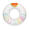 Rae Dunn X Coconut Float Junior Ring Float - Hello Summer Theme - 32 Inch Inflatable Raft & Durable Water Inner Tube - Stable Ri