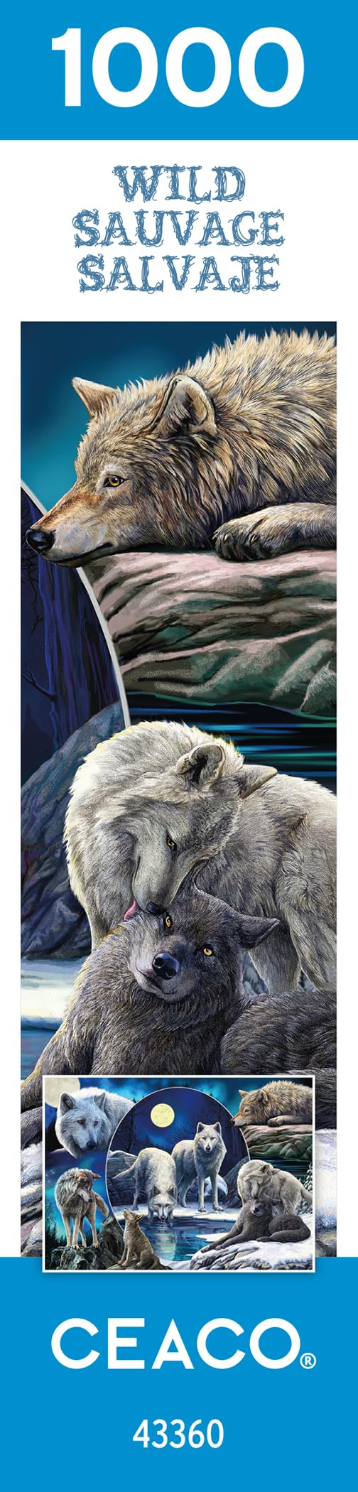Ceaco - Lisa Parker - Wild - Wild Wolves Collage - 1000 Piece Jigsaw Puzzle