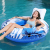 Inflatable River Tube Float XL 53 Pool Float mature-themed River Tubes for Floating Heavy Duty with Mesh Bottom Water Tubes for Floating Lake Comfortable Backrest & Cup Holders 450 lbs Weight Capacity