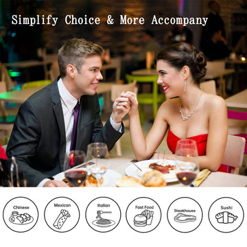 Ptshow Valentines Day Gifts For Him Her Women Men, Steel Food Decision Dice For Couple Gifts Girlfriend Boyfriend Funny White El