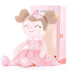 Gloveleya Baby Doll Plush Toy - Soft Pink Flocking Heart - 16" Polyester Doll for Girls