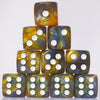 10 Pc D6 Dice 16Mm Acrylic Dice Set For Rpg Mtg Dnd Dice Table Games And Board Games (Brown + Blue)