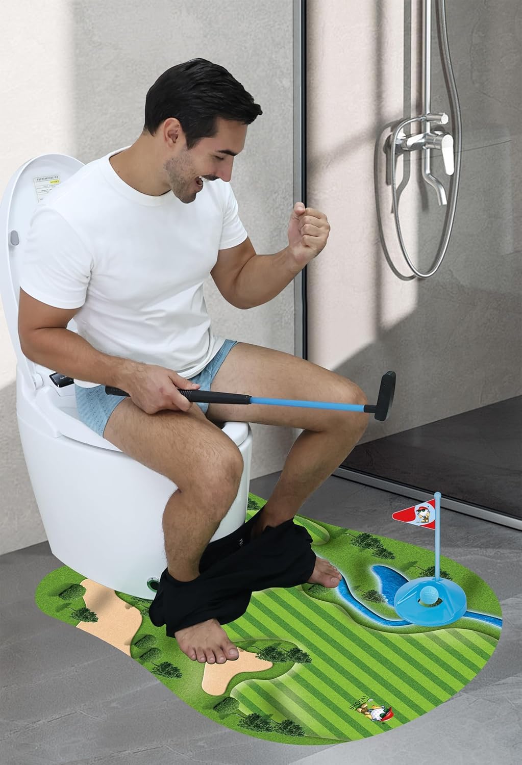Glow In The Dark Toilet Golf, Toilet Games, Dad Gifts Gag Gifts, Mens Gifts Ideas, Funny Gifts For Men To Pass Boring Time, Gag Gifts For Men To Laugh, Funny Golf Gifts, Christmas Stocking Stuffers