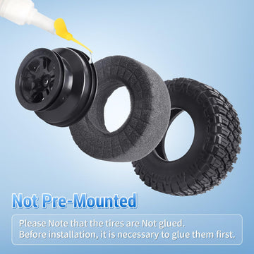 CrazyHobby RC Short Course Truck Wheels and Tires with Foam Inserts for 1/10 Traxxas Slash 4X4 BL-2S 2WD Losi Tenacity TT Baja R