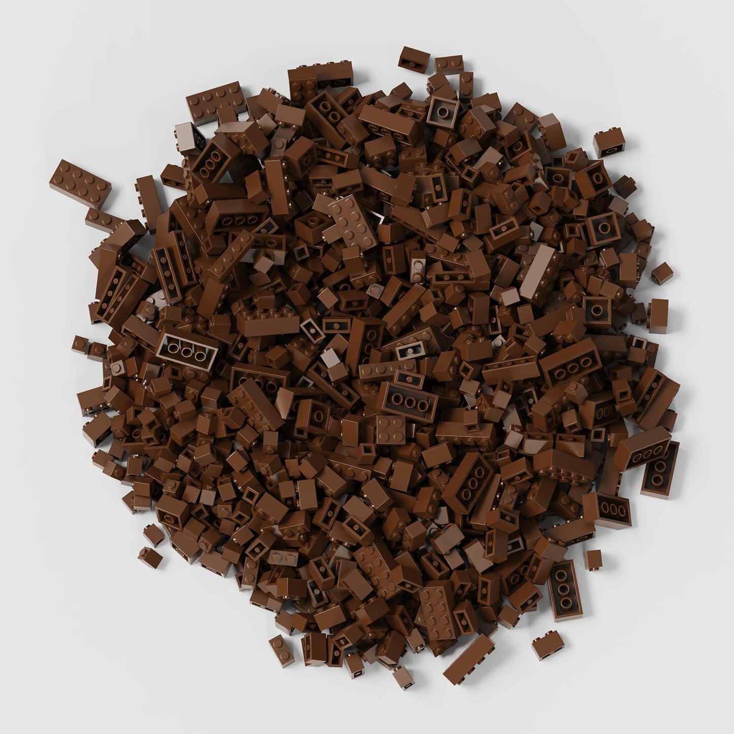 Webrick 300 Pcs Classic Building Bricks, Brown Bulk Bricks,Compatible With Major Brands Parts And Pieces, Creative Building Bloc