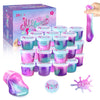 24 Pack Mermaid Slime Party Favors For Kids Slime Cup Bulk Diy Stress Relief Putty Toy Christmas Easter Birthday Goodie Bag Stuf