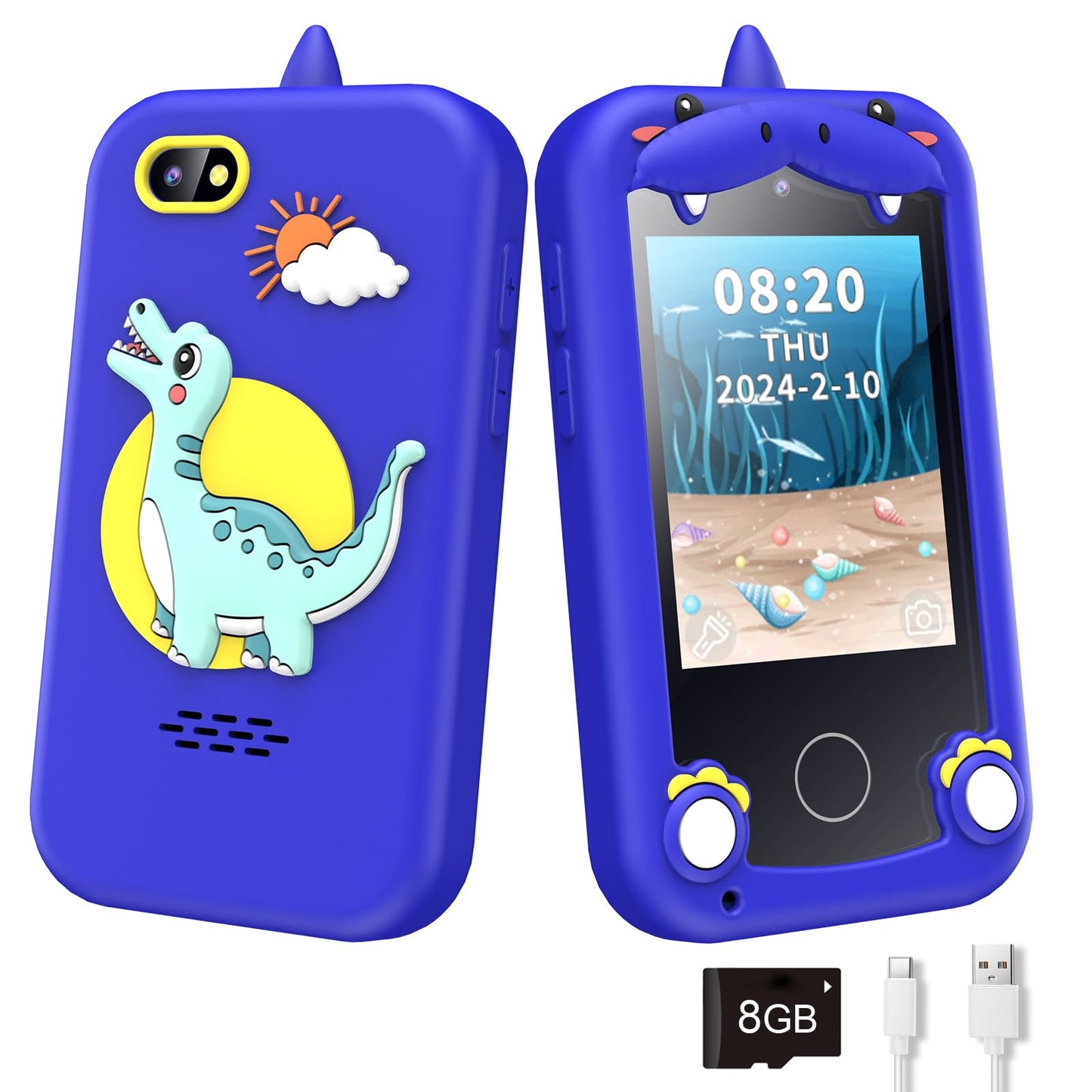 WEOLULI Kids Phone for Boys,Toys for 3-10 Year Old Boys Girls,Christmas Birthday Gifts for Kids,Toddler Smartphone Learning Toys