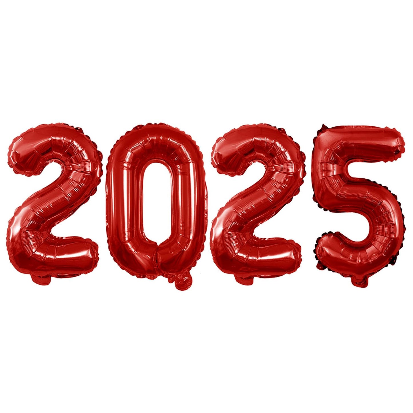 Goer 2025 Foil Number Balloons For 2025 New Year Eve Festival Party Supplies Graduation Decorations (Red,16 Inch)