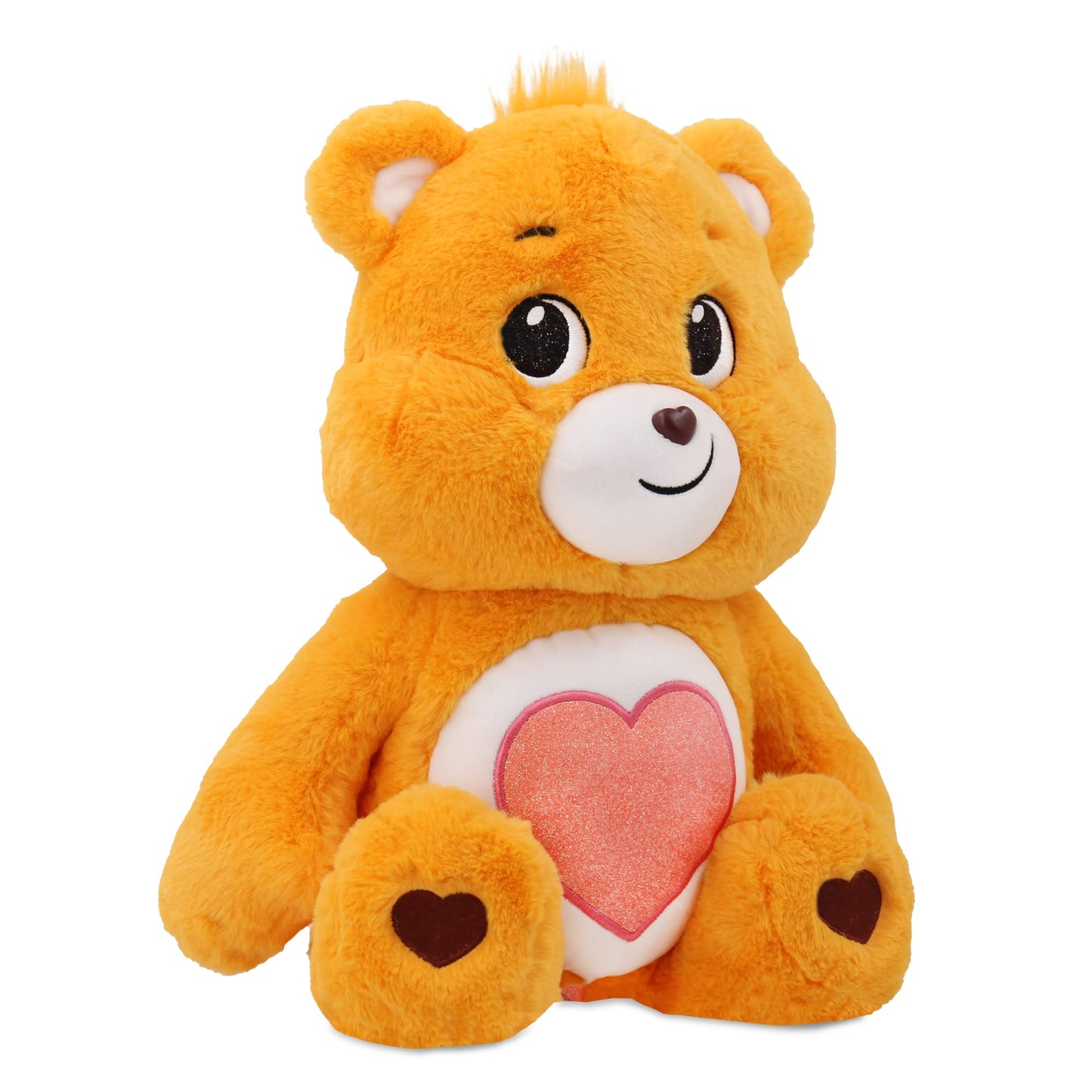 Care Bears 18 Plush - Tenderheart Bear with Glitter Belly Badge - Soft Huggable Material!