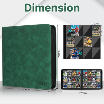 Pok?pal Trading Card Binder 12 Pocket Card Collection Binder for 720 Cards enhanced Card Book Double Sided Pocket Collector Album Card Holder Folder for TCG PM MTG OPCG YGO Sports Cards (Dark Green)