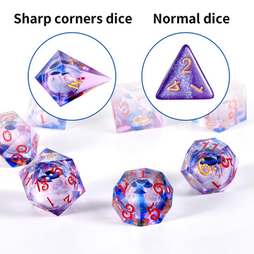 Evil Eye D20 Dices Moving Eyes Dice Dnd Dice Set With Moving Eye Inside Sharp Corners Dices Dungeons And Dragons Polyhedral Role