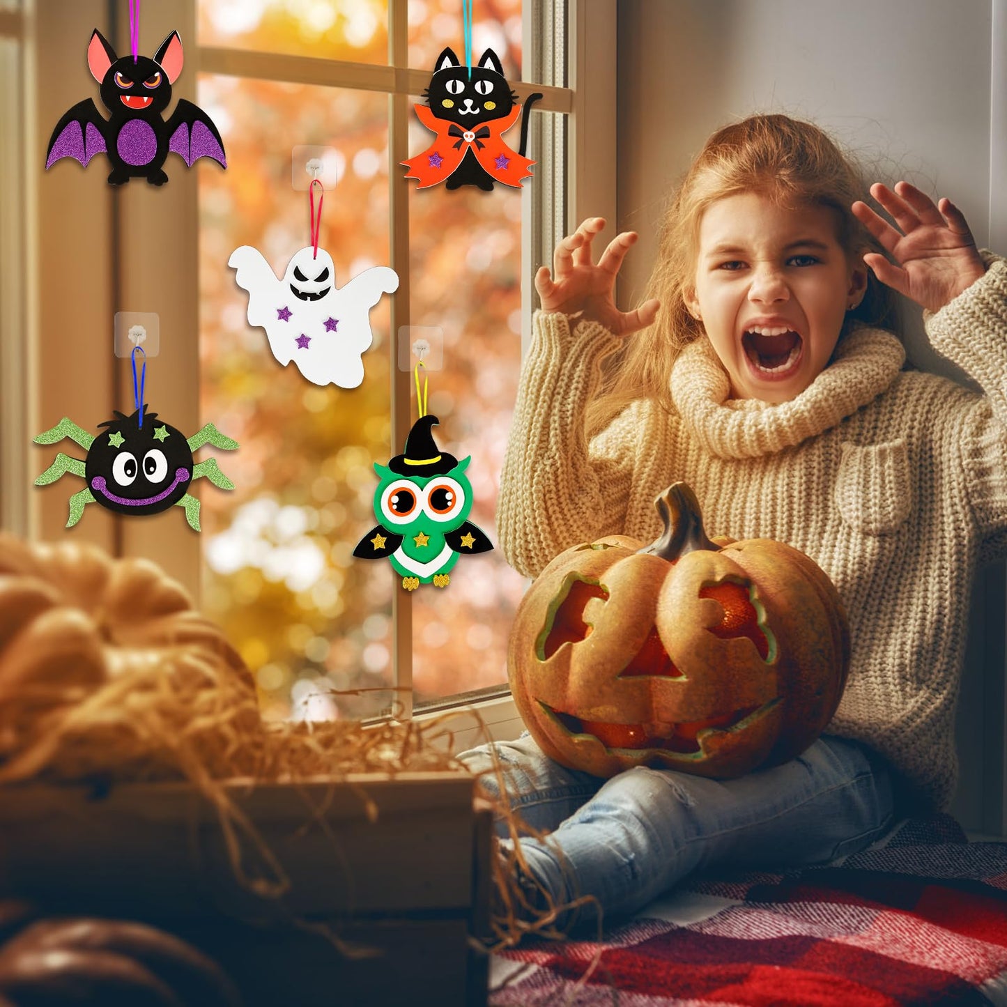 Fennoral 12 Pack Halloween Craft Kit For Kids Make You Own Halloween Foam Stickers Halloween Arts And Crafts Diy For Kids Boys G