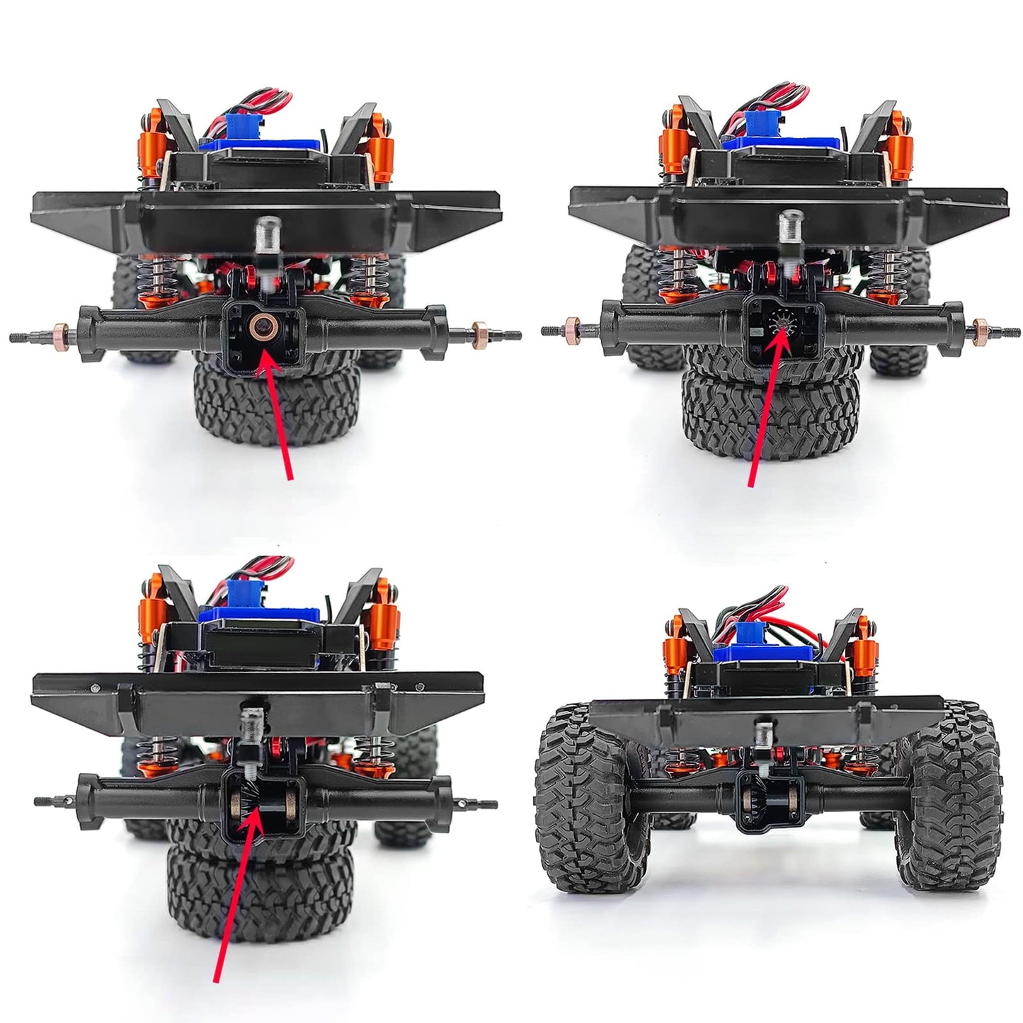 Benedict Harry 24T/12T Front Rear Axles Gear Set for 1/18 RC Car TRX4M TRX4M Crawler Upgrade Replace