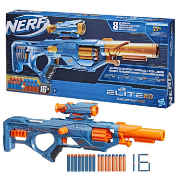 Hasbro Nerf advanced 2.0 Eaglepoint RD-8 Water Blaster Super Soakers for Kids 16-Dart Capacity Travel Outdoor Summer Toys Fun for Ages 8+