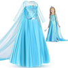 Baufuuya Princess Elsa Costume For Girls, Princess Cstume For Toddler Birthday Party Dress Up With Accessories Crown