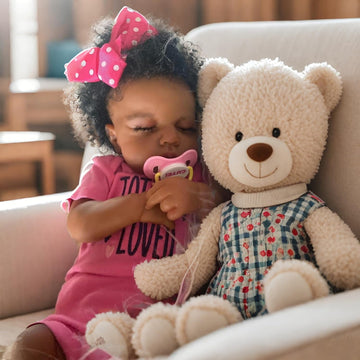 Pinky Reborn Baby Doll Black Girl 20 Inch Realistic Newborn Baby Dolls Realistic African American Reborn Doll Toy With Clothes