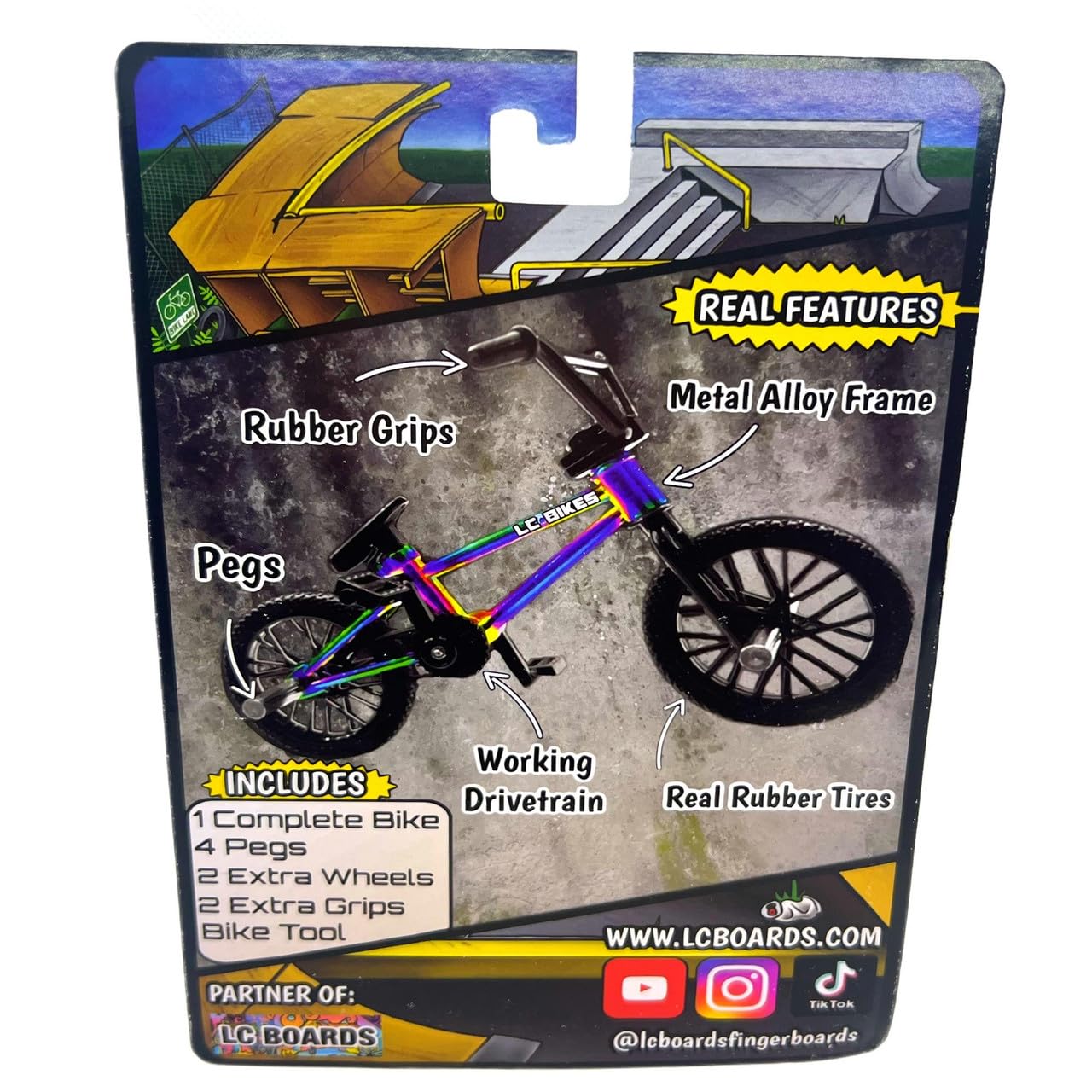 Lc Bikes Metal Finger Bmx Bike Oil Slick - Mini Kids Bike Set For Endless Fun And Tricks