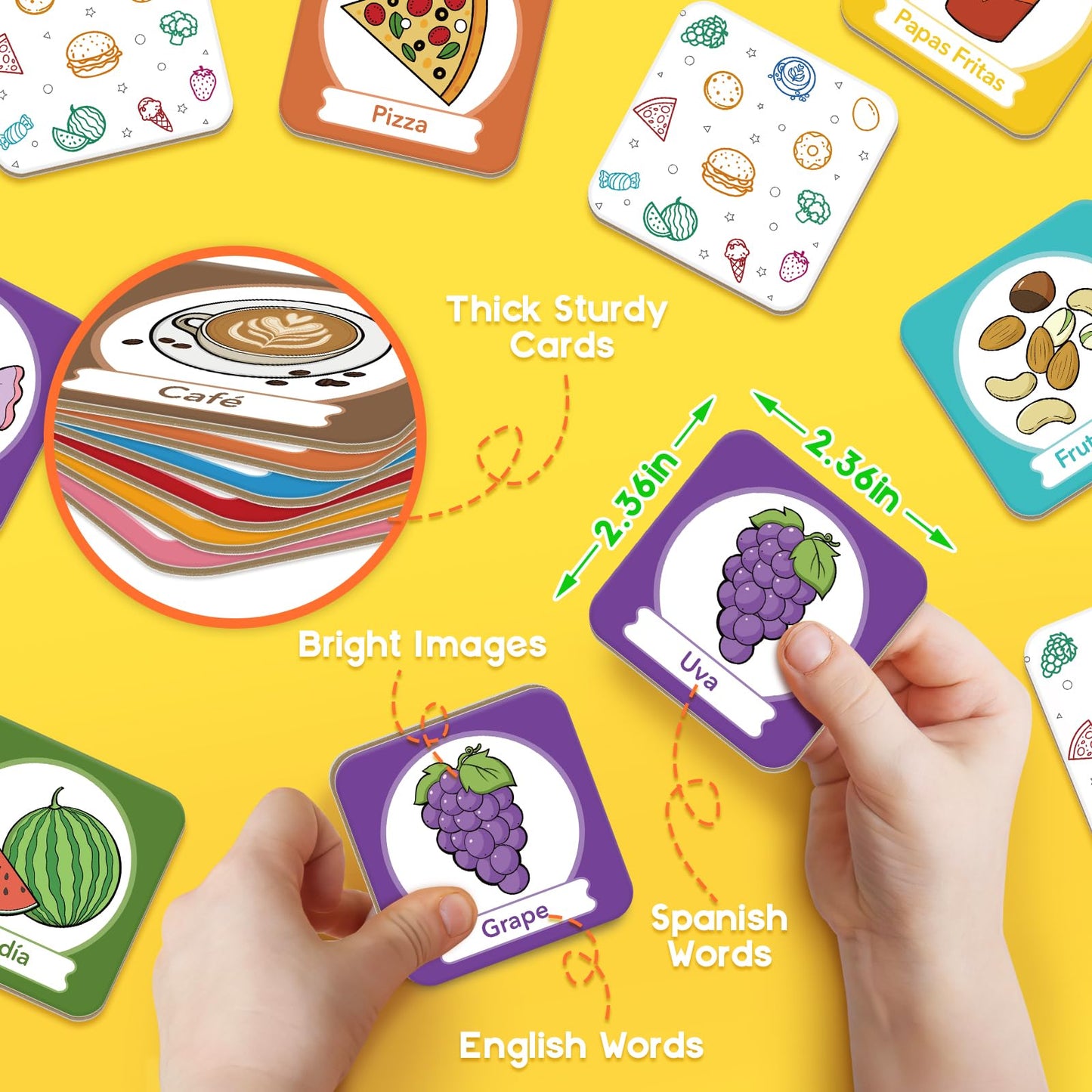 Edulok Memory Card Game, Toddler Match Game, Learn Spanish For Kids, Bilingual Flash Cards, Learning Toys For 4 Year Old, Presch