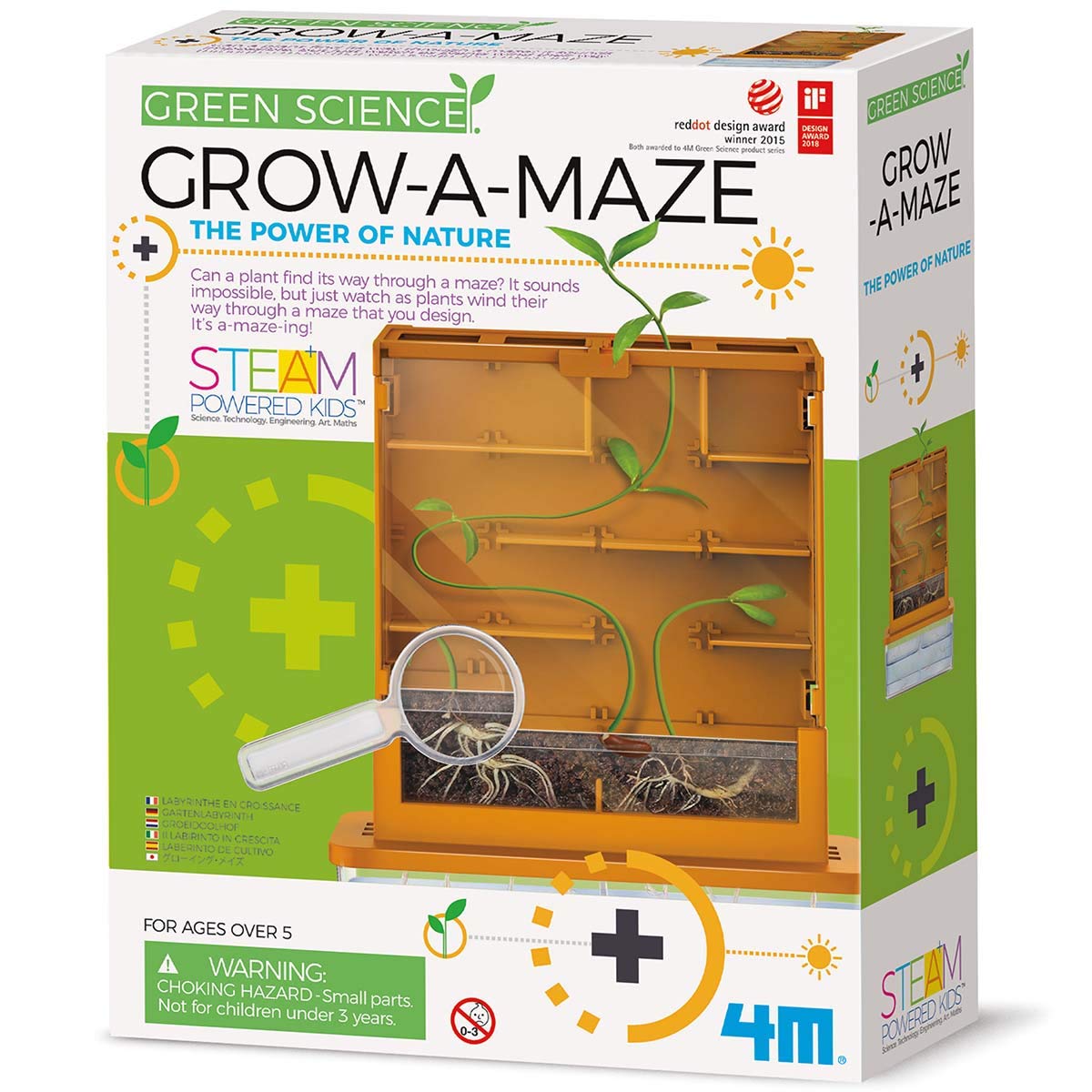 4M Green Science Grow A Maze Kit, Build A Plant Maze Science Kit, For Boys & Girls Ages 5+ , 5 X 4 Nches