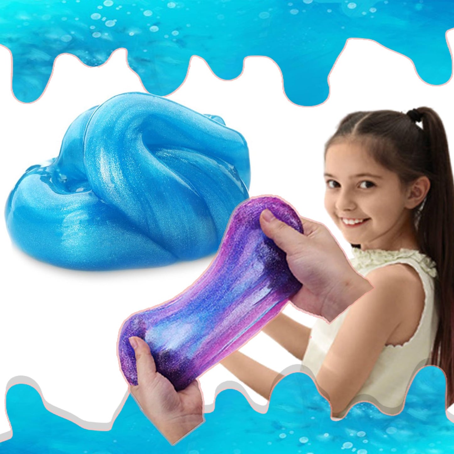 Hfchupin 24 Pack Galaxy Mermaid Slime Kit,Party Favors For Kids,Non Sticky, Stress & Anxiety Relief, Super Soft Sludge Toy,Easte