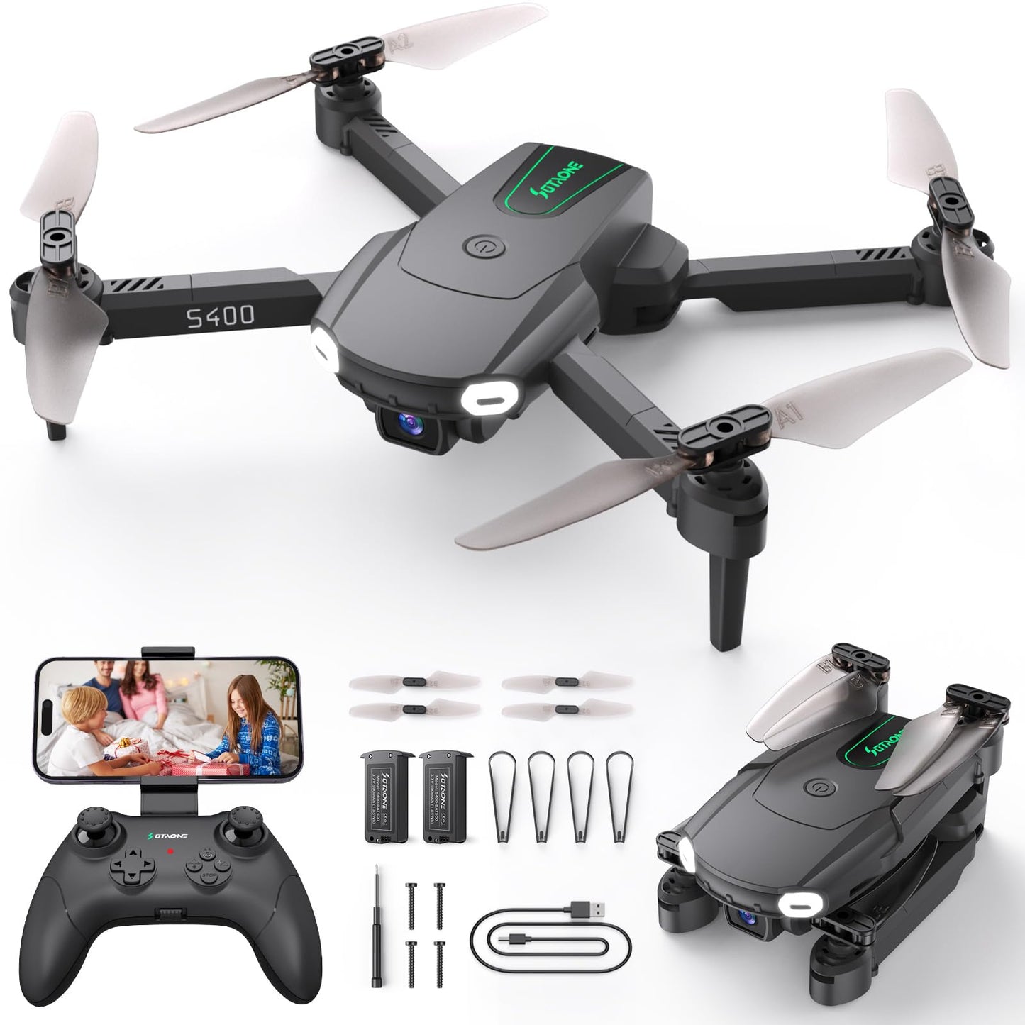 Mini Drones For Kids With Camera - 1080P Hd Foldable Remote Control Helicopter Toys Gifts For Boys Girls Beginners, Fpv Rc Quadc