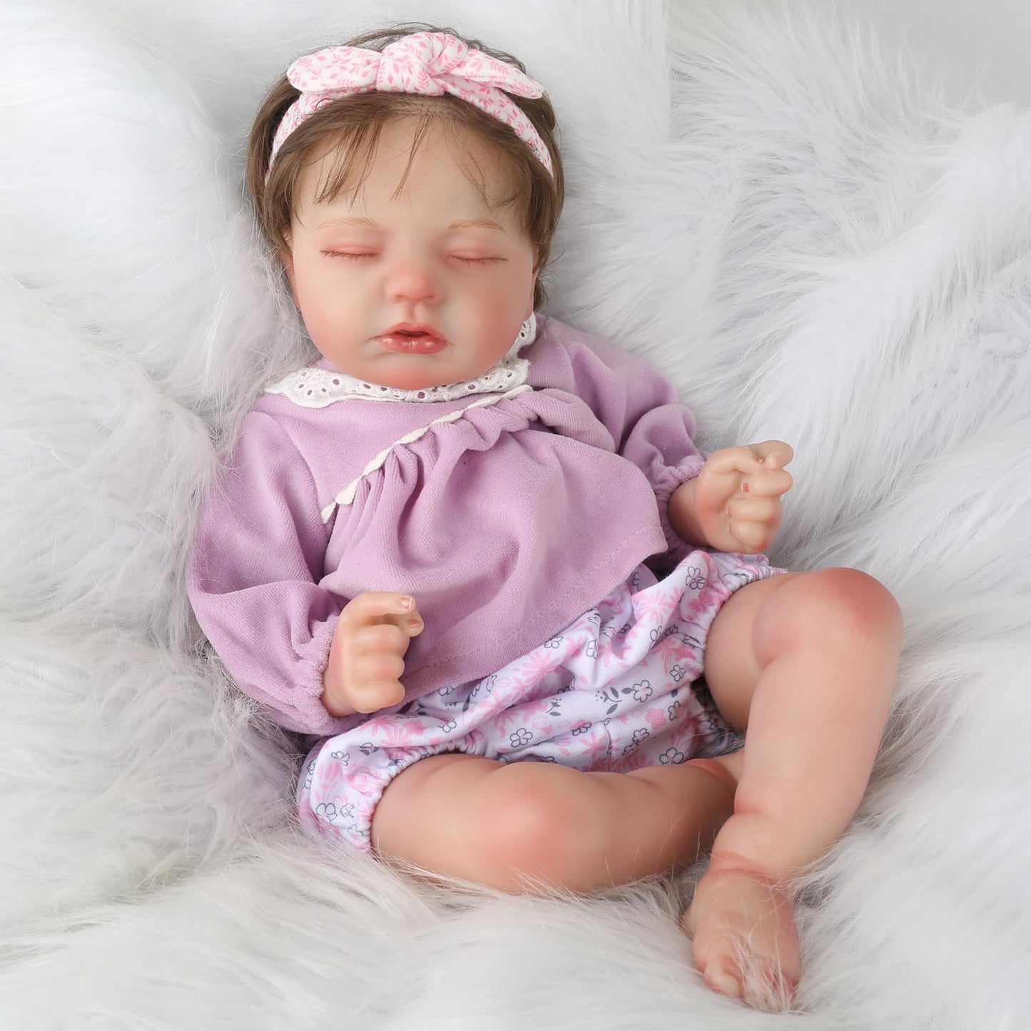 Wooroy Reborn Baby Doll Clothes 20 Inch For 17-20 Inch Reborn Doll Girl Purple Reborn Baby Dolls Outfits Reborn Baby Clothing Baby Sets
