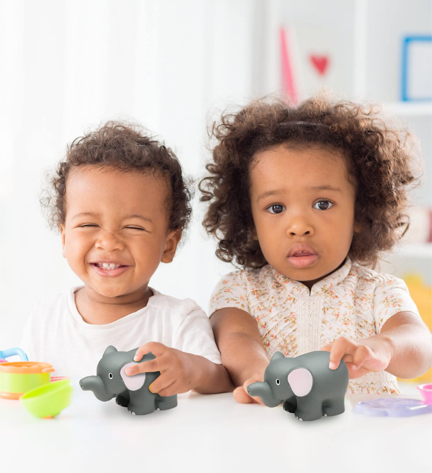 DolliBu Elephant Bath Buddy - Floating Rubber Squirter Toy for Toddlers, 3 Inch, Fun Bathtime Play, Ideal for Beach & Pool