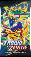 Pokemon TCG Crown Zenith Booster Pack - 10 Cards, Paper Material, Single Booster