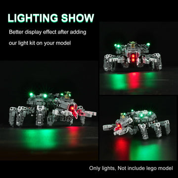 Dalded Led Lighting Kit For Lego Star Wars Spider Tank 75361, Led Light Compatible With Lego 75361 Building Block Models (Not In