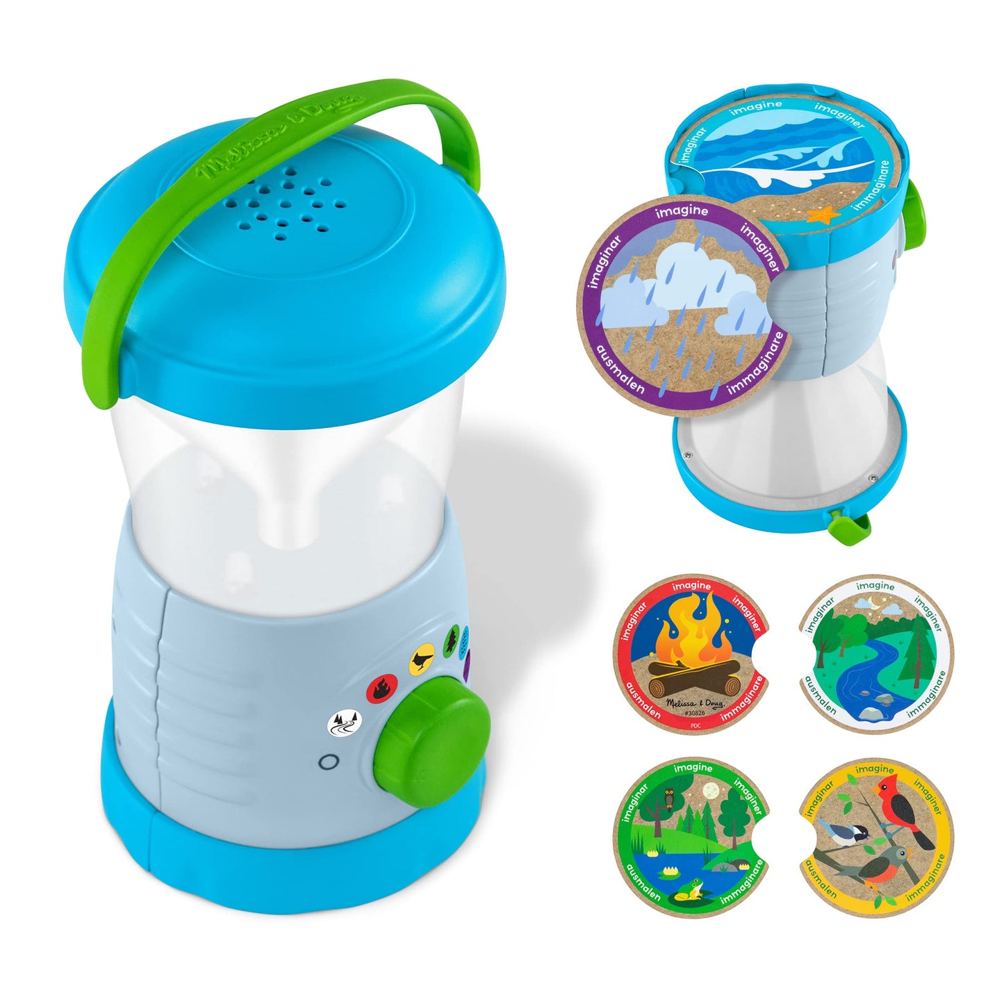 Melissa & Doug Camping Lantern Play Set - Multi-Color, Plastic, Includes 3 Double-Sided Scene Cards, Model 30837, Kids Size