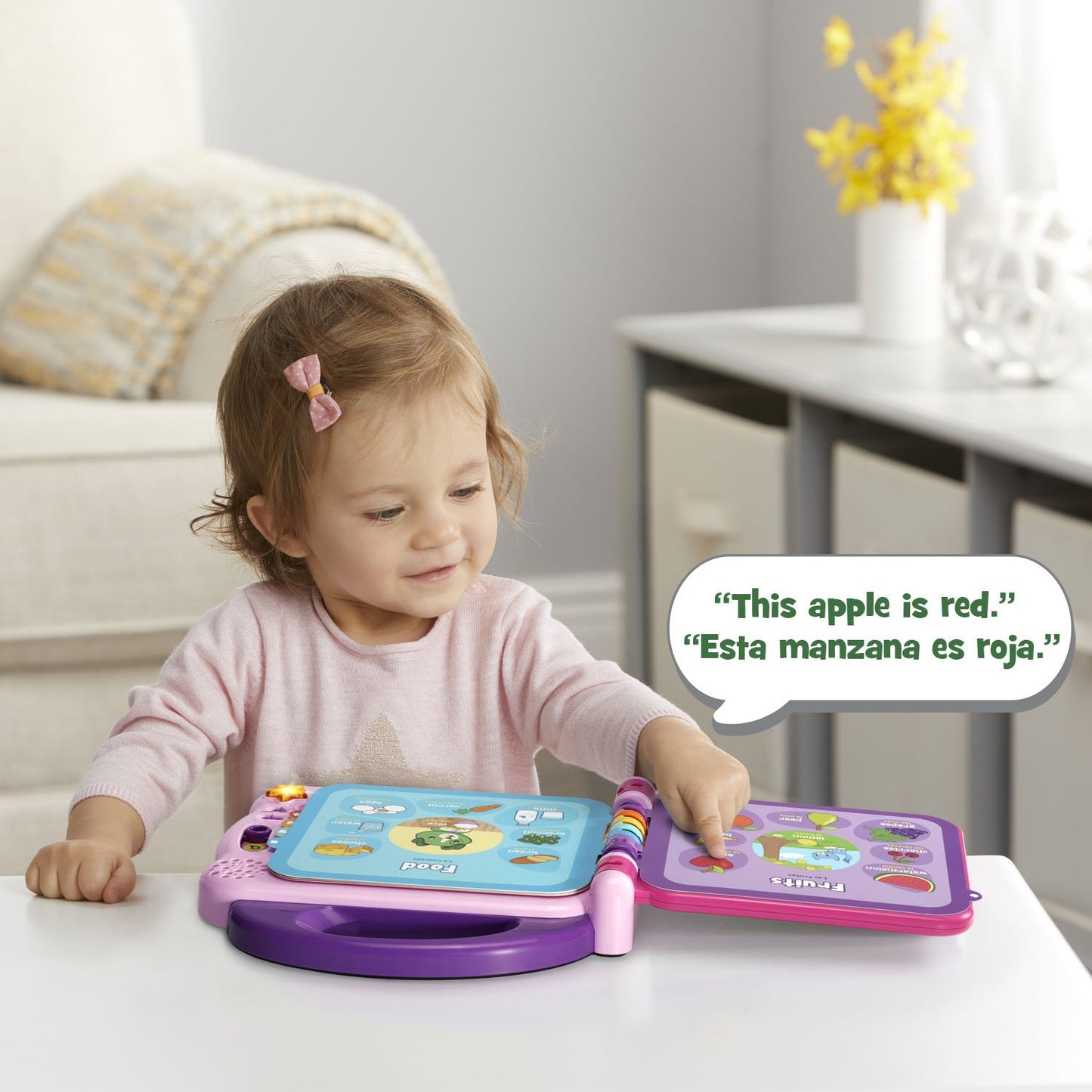 LeapFrog Scout and Violet 100 Words Book - Purple, Plastic, 9.4" x 9.2" x 1.9", Model 80-601560