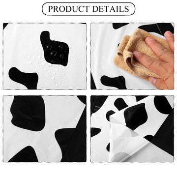Oudain 3 Pcs 54 X 108 Inch Cow Table Cloths For Party Cow Tablecloth Paisley Table Runner Table Cover Rectangular Birthday Party