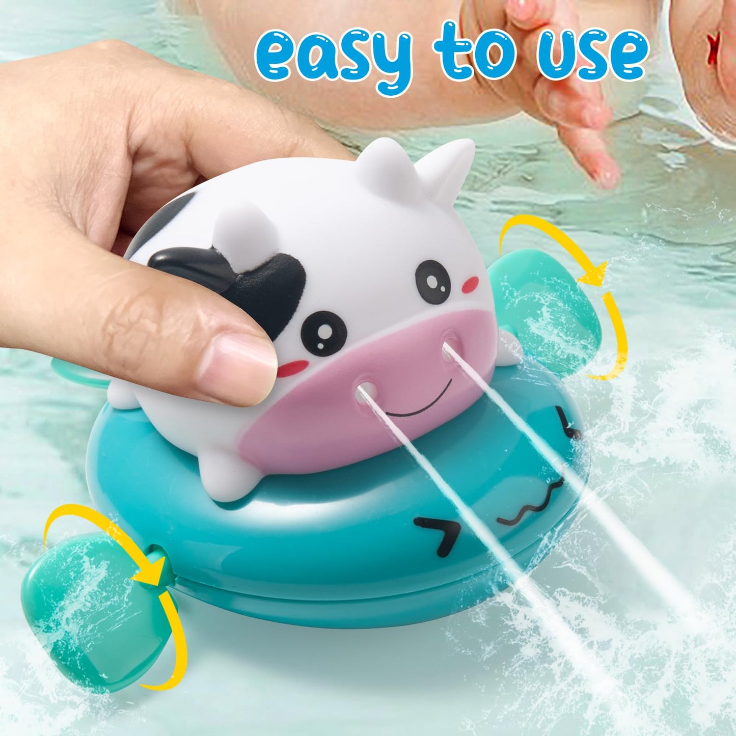 Bath Toys For Kids Ages 1-3, Floating Wind Up Toys For 1 Year Old Boy Girl Gift, Toddlers Bathtub Toys For Babies 6-12 Months, 5