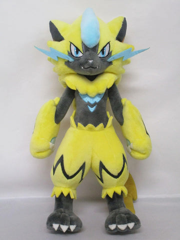 Sanei Pokemon PP133 Zeraora 11" Stuffed Plush Toy - White, Black, Red Plush