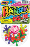 JA-RU Rainbow Big Jacks Game Set Retro. Large Hi Bounce Ball and 10 Large Colorful Soft Rubber Jax Toy. Party Favors Stocking St