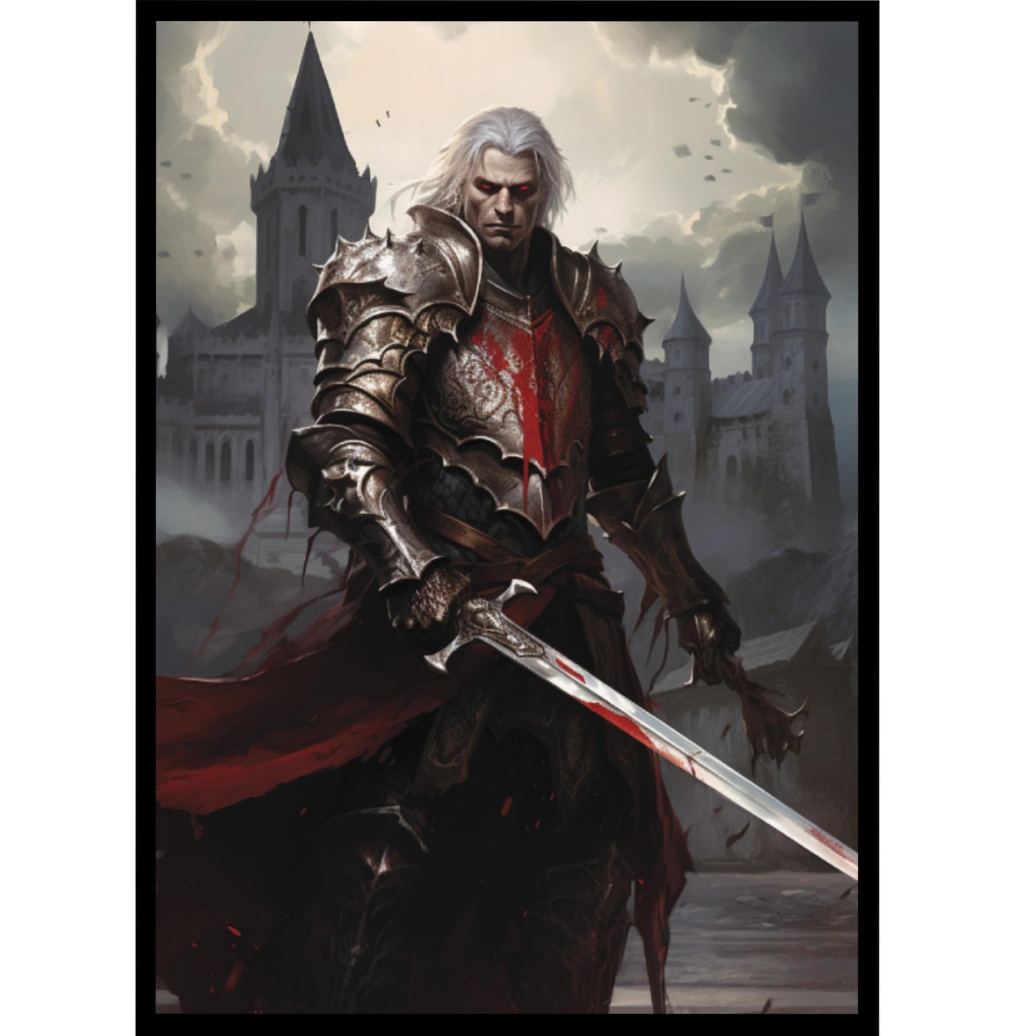 Digital Sorcery Studio Vampire Knight Game Card Sleeves 102 Pack - Perfect Fit For Mtg Vampire Commander Decks - Premium Card Sl