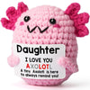 Weyon Daughter Gifts From Mom Dad, Mini Crochet Axolotl For Year Old Little Girl Kid From Mother Father, Best For Birthday, Chri