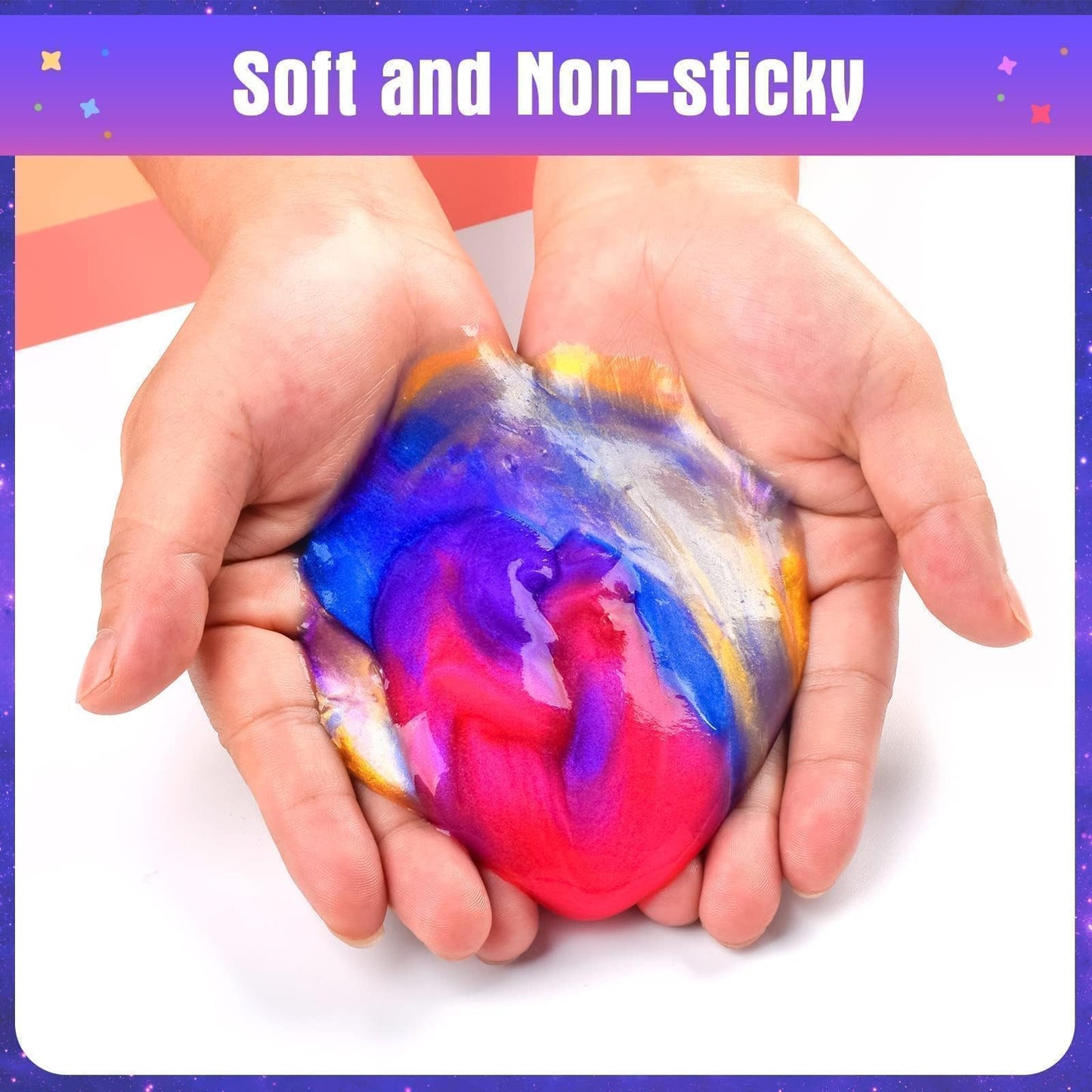 48 Pack Galaxy Slime Kit For Kids, Mini Easter Slime Party Favor Gifts, Bulk Slime Putty Toy For Girls And Boys For Sensory And Tactile Stimulation, Prize, Goodie Stuffers For Kids, Soft Non-Sticky
