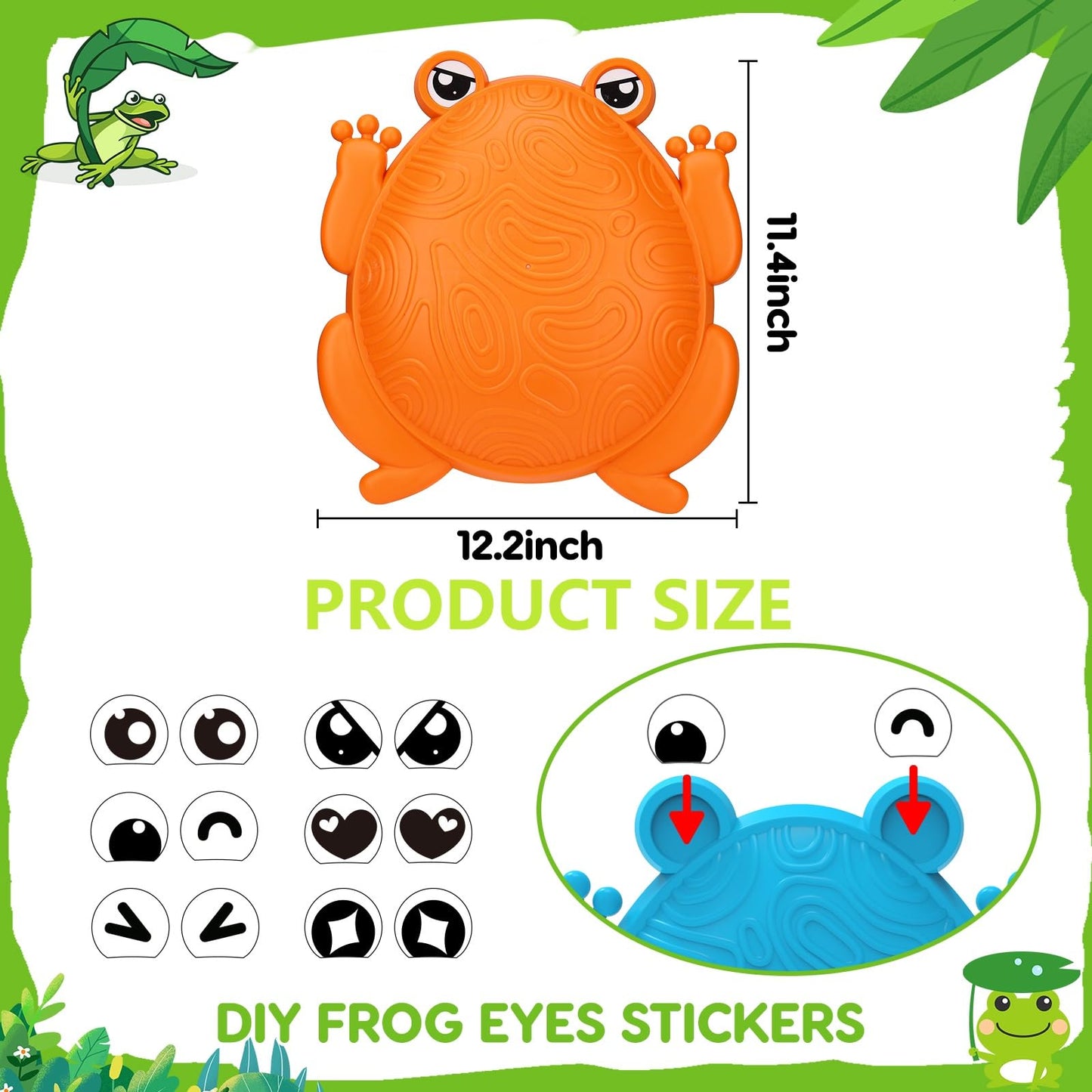 Tsomtto Kids Stepping Stones 6Pcs Frog Balance Stones Outside Game Ages 3-5 4-8 Plastic Jumping Step Stone Up To 265Lbs Indoor Outdoor Sensory Play Toys Toddler Obstacle Course 3 4 5 6 7 Year Old