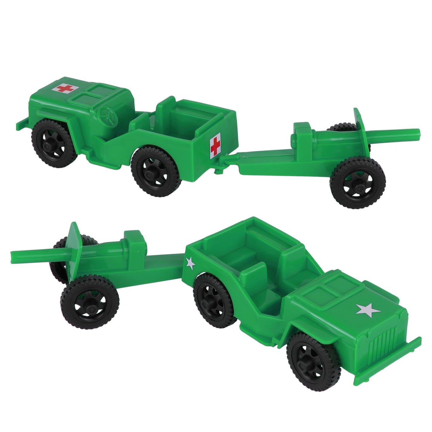 Timmee Combat Patrol Willys & Artillery - Green 4Pc Playset Usa Made