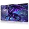 MTG Playmat Game Play Mat for MTG TCG 24 x 14 inches Cards Game Playmats Trading Card Game Stitched Play Mats Commander Deck Gaming Desk Mat Card Gameplay Mats Glowing Purple Dragon