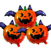 Hadckja Pumpkin Bat Balloon Halloween Balloons Pumpkin Bat Foil Balloons For Halloween-Themed Party Supplies Decorations Hallowe