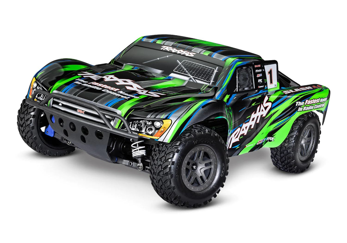 Traxxas TRA68154-4-GRN Slash 4X4 Brushless: 1/10 Scale 4WD Short Course Truck, Green