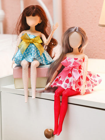 Sotiff 10 Pairs Doll Lace Stockings Handmade Long Sock Christmas Doll Accessories Legging For Diy Clothes Toy(Delicate Style)