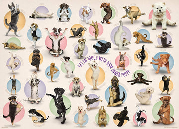 EuroGraphics 300-Piece Yoga Puppies Puzzle, Small Box, Multi Color, Cardboard, Model 8300-0992