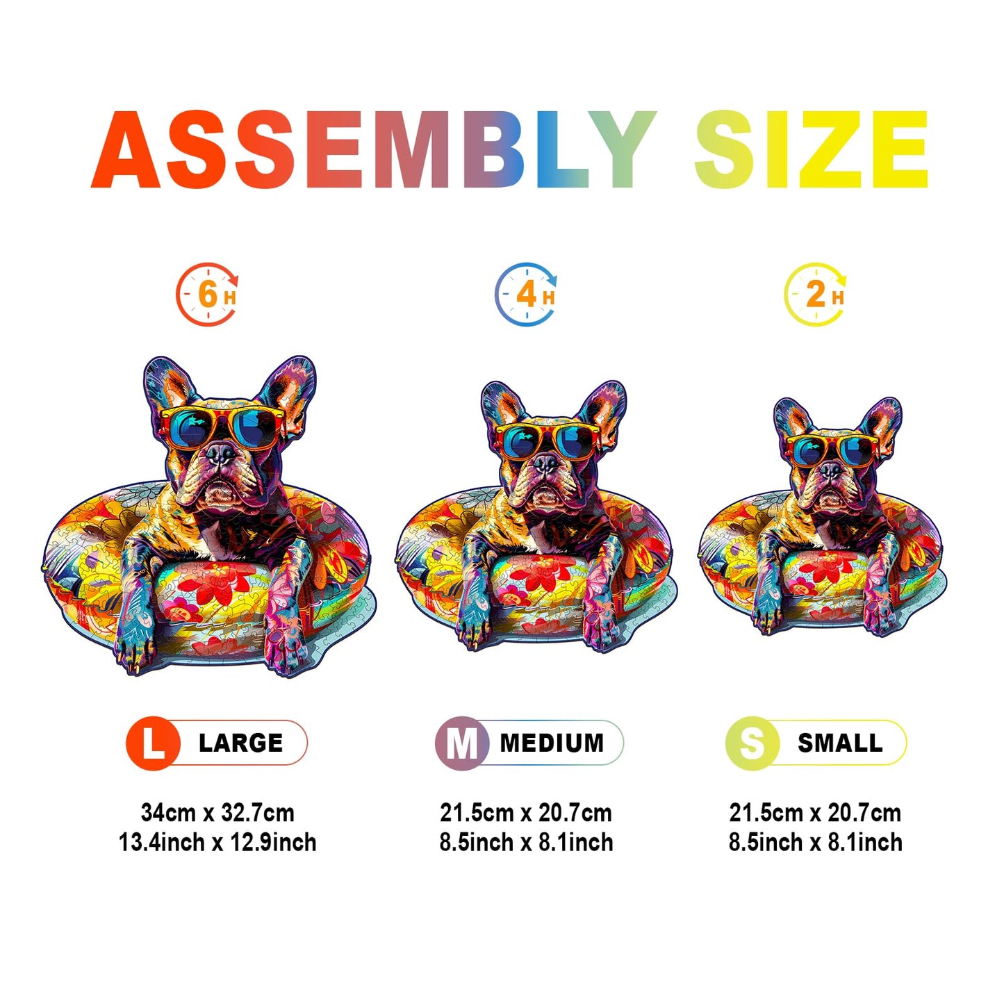 Wooden Dog Puzzles - Unique Shaped Wooden Jigsaw Puzzles For Adults And Kids - French Bulldog Wooden Puzzles - Christmas Birthda